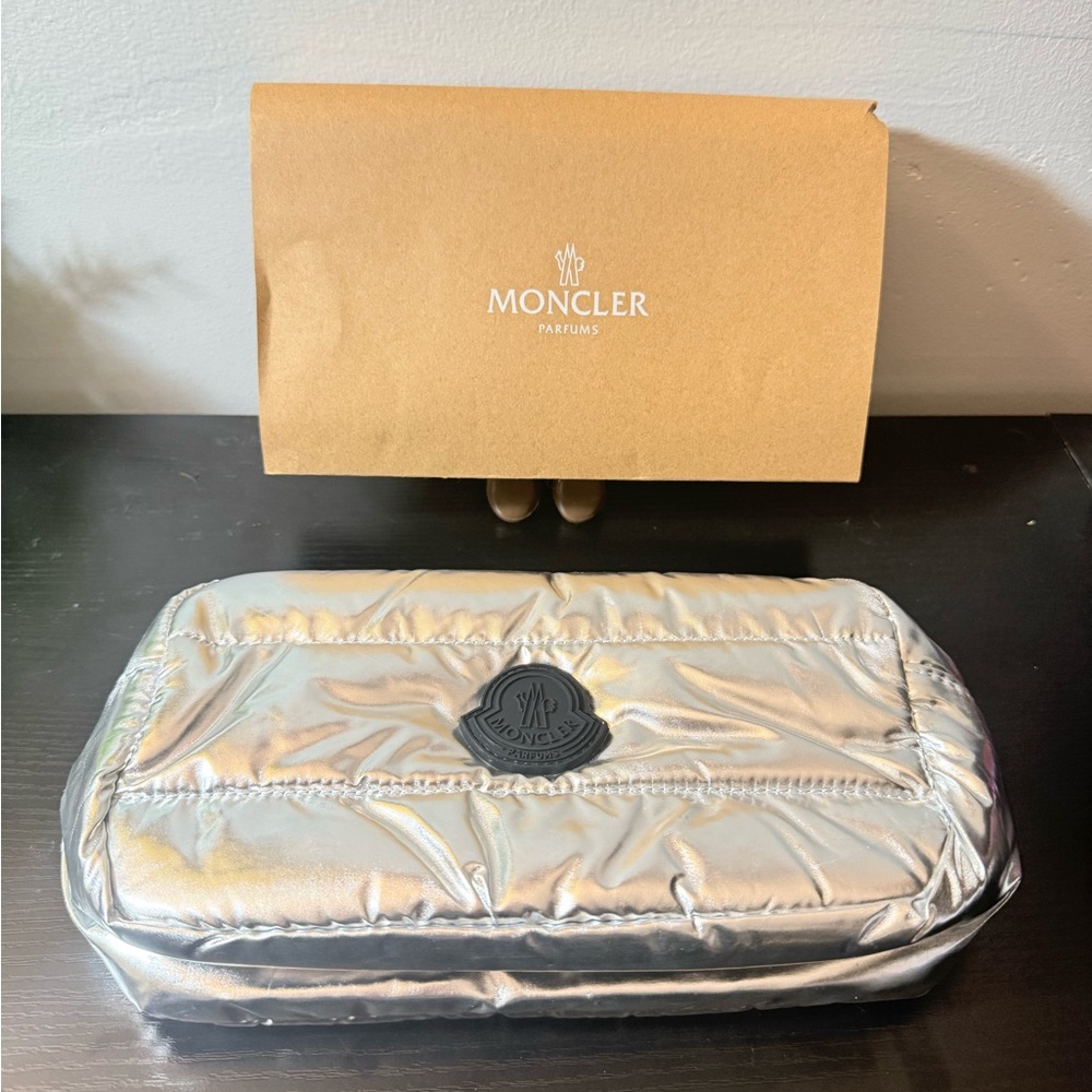 Moncler Silver Quilted Pouch - Moncler Perfumes GWP
